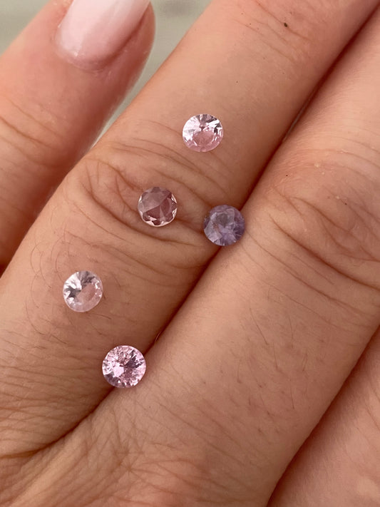 Saphir, Pink, Rund, 0,35 ct.