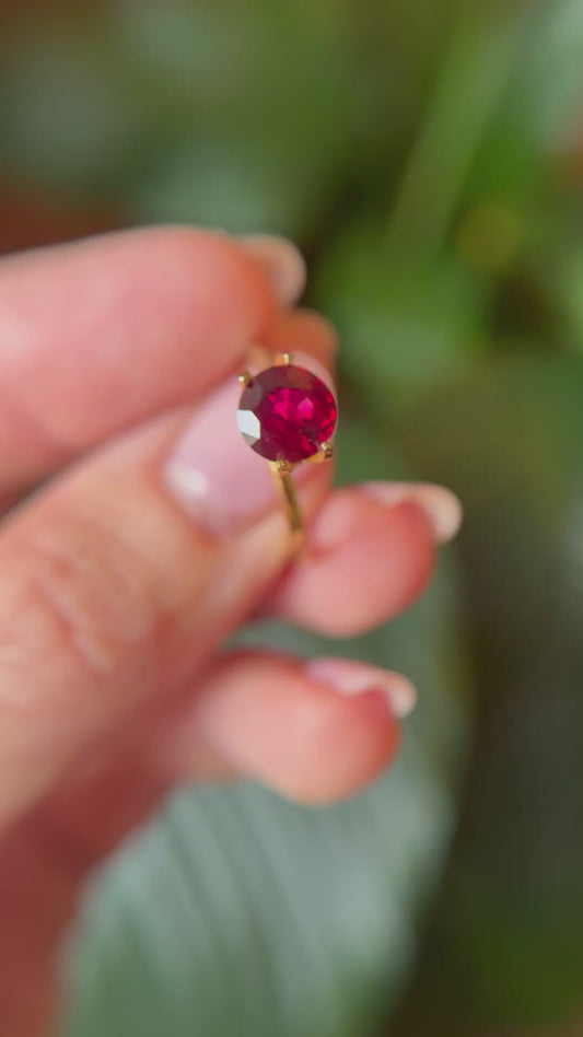 Rubin, Rot, Rund, 1,79 ct, 7,04x7,06x4,15 mm