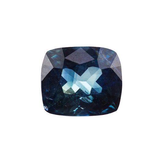 Saphir, Petrol, Kissen, 1,71 ct., 5,9x6,9 mm