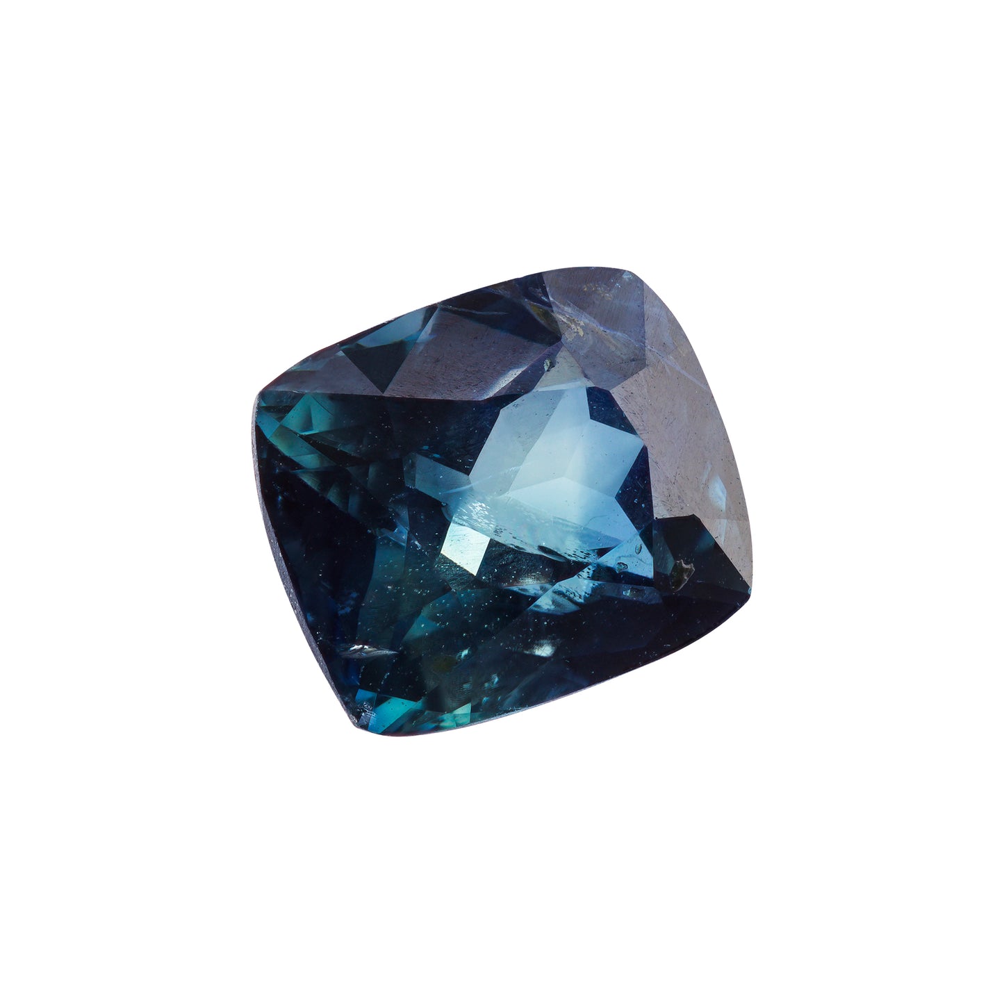 Saphir, Petrol, Kissen, 1,71 ct., 5,9x6,9 mm