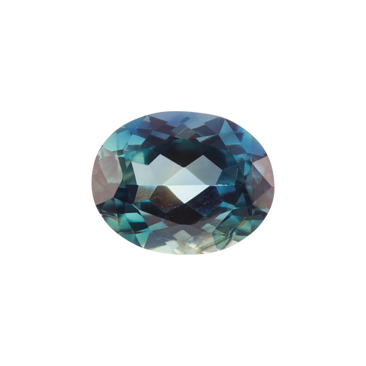 Saphir, Bicolor, Oval, 1,43 ct.,  7,4x5,9x3,6 mm