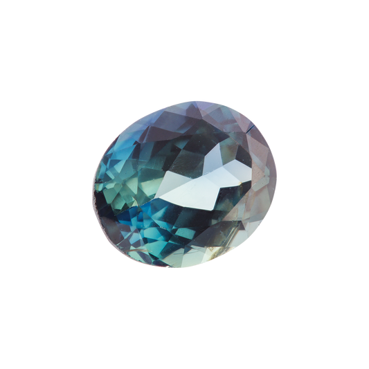 Saphir, Bicolor, Oval, 1,43 ct.,  7,4x5,9x3,6 mm