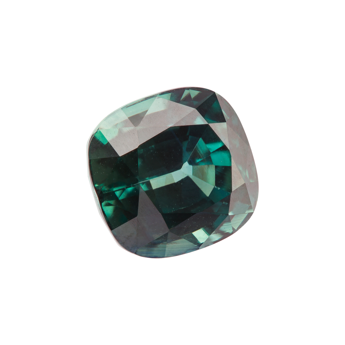 Saphir, Grün, Kissen, 4,29 ct., 8,5x8,1 mm