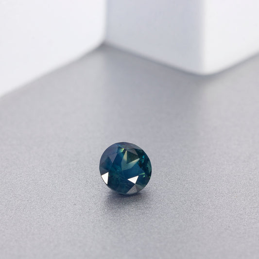 Saphir, Grün, Rund, 1,15 ct.