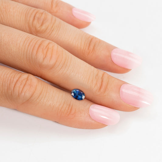 Saphir, Blau, Oval, 0,82 ct.