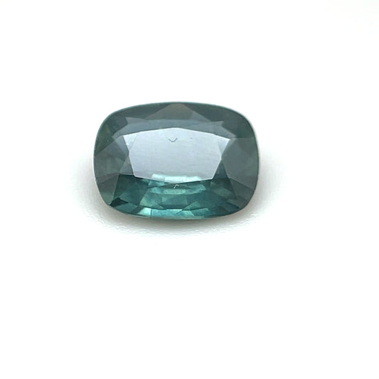 Saphir, Grün, Kissen, 0,93 ct., 5,4x6,8 mm