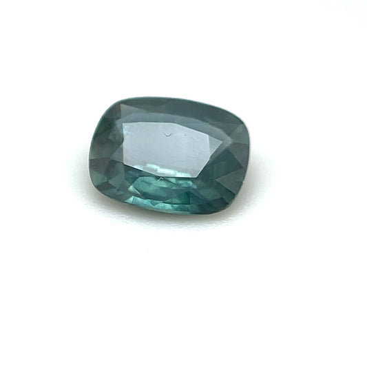 Saphir, Grün, Kissen, 0,93 ct., 5,4x6,8 mm