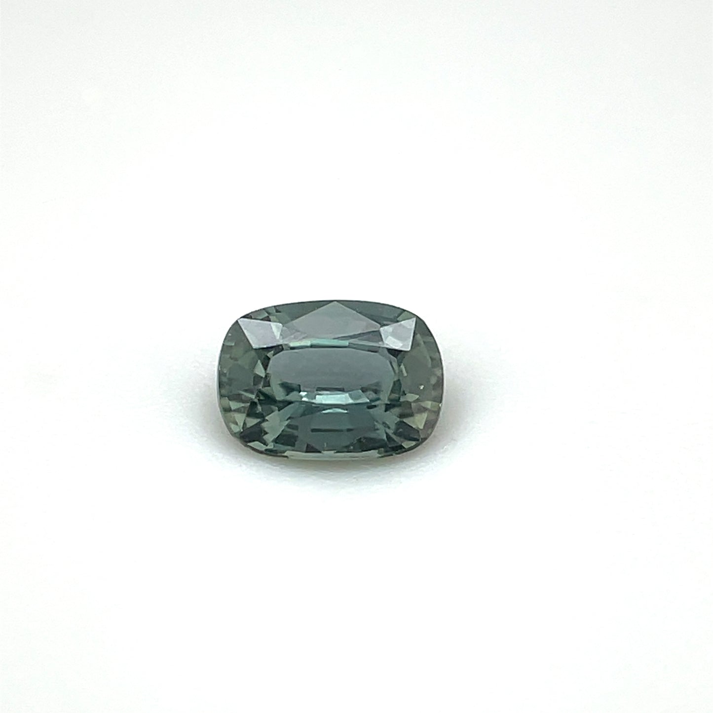 Saphir, Blau Grün, Kissen, 0,37 ct., 3,5x4,9 mm