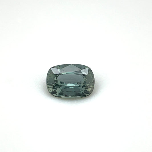 Saphir, Blau Grün, Kissen, 0,37 ct., 3,5x4,9 mm
