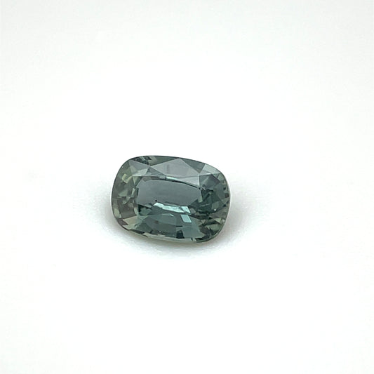 Saphir, Blau Grün, Kissen, 0,37 ct., 3,5x4,9 mm