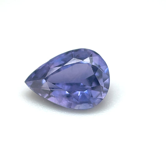 Saphir, Violett, Tropfen, 1,27 ct., 7,7x5,6 mm