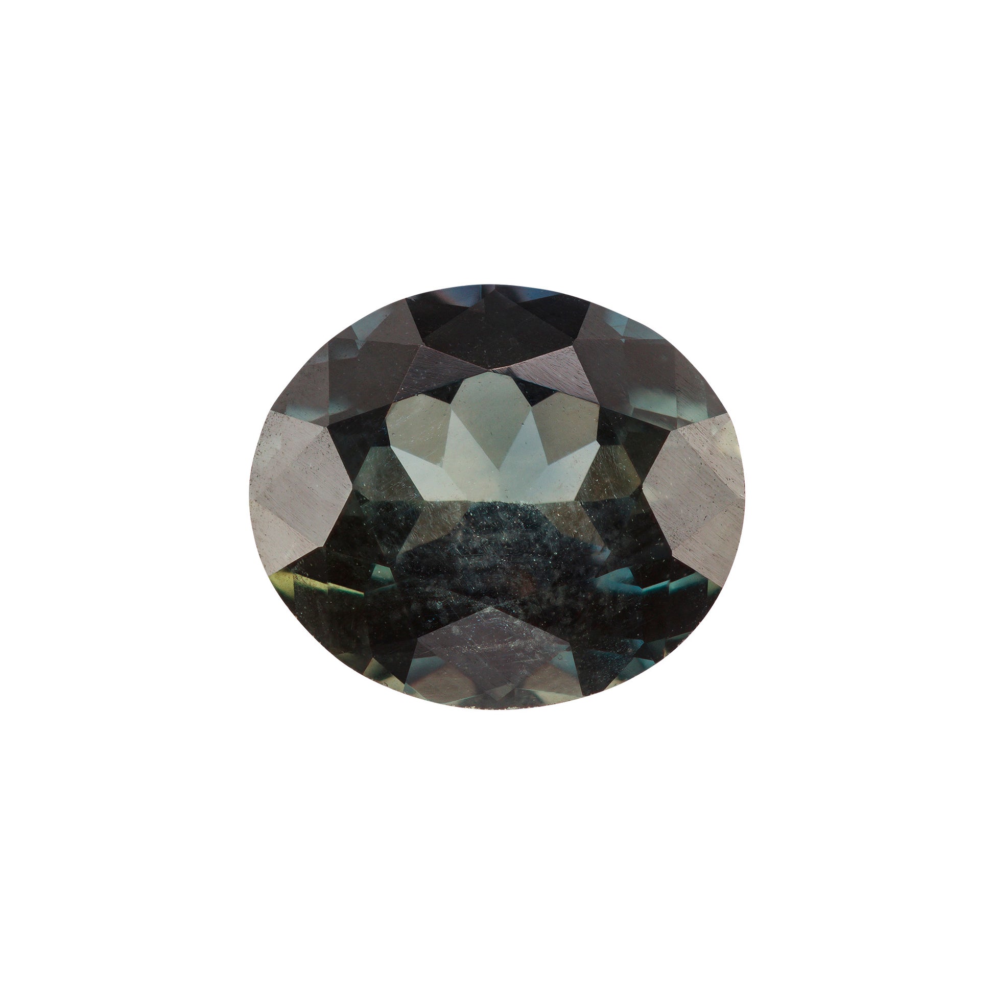 Saphir, Grün, Oval, 1,65 ct.