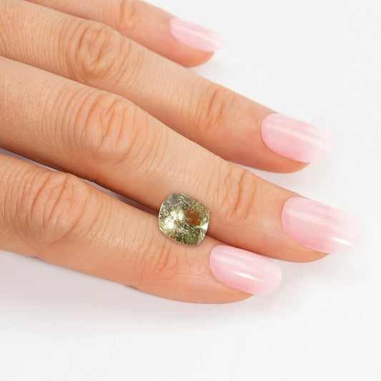 Saphir, Gelb, Kissen, 3,84 ct.