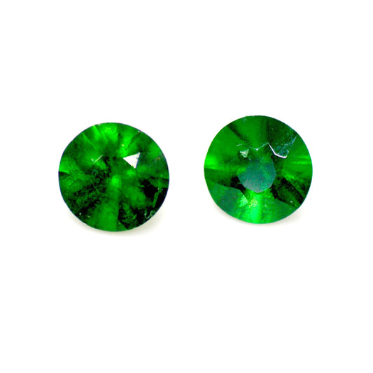 Tsavorit, Grün, Rund, 0,03 ct.